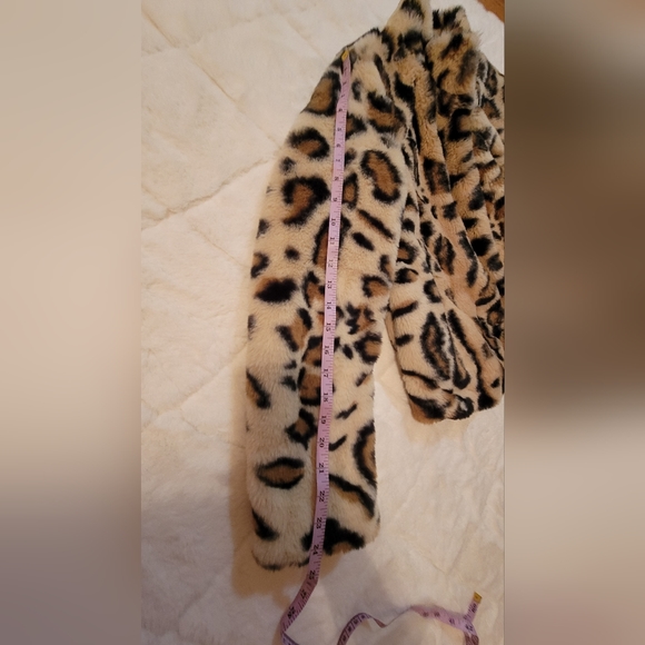 Leopard faux Fur jacket womans small - Picture 9 of 9
